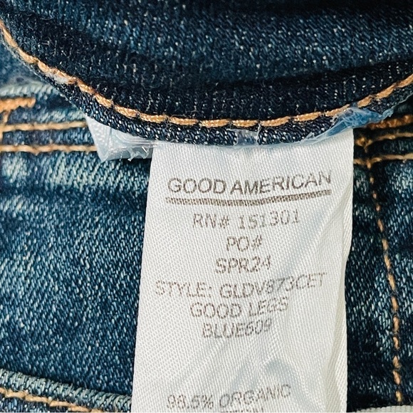 Good American Good Legs High Rise Skinny Jeans Super Stretch- Dark Blue - Picture 12 of 15